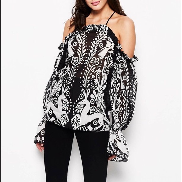 Alice McCall Tops - Alice McCall Deer Silk Blouse